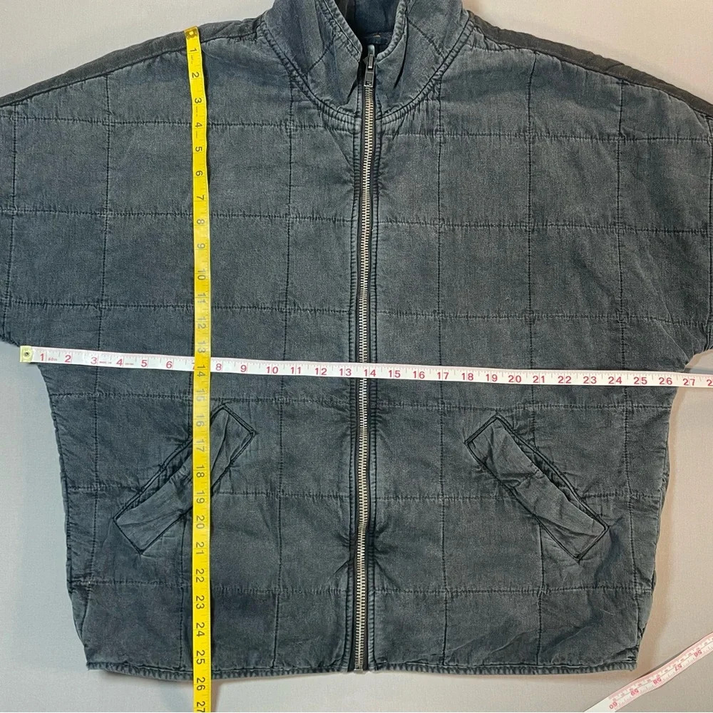 EXCELLENT Free People Black Dolman Quilted Bomber Jacket